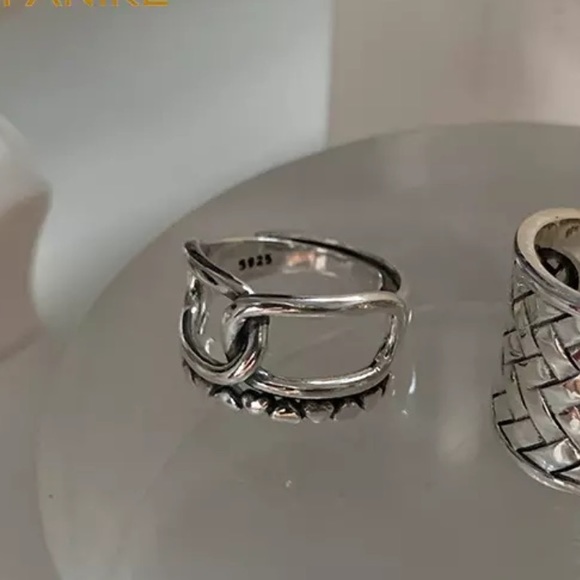 ⚡️Insta twisted hollow sterling silver open ring - Picture 4 of 4